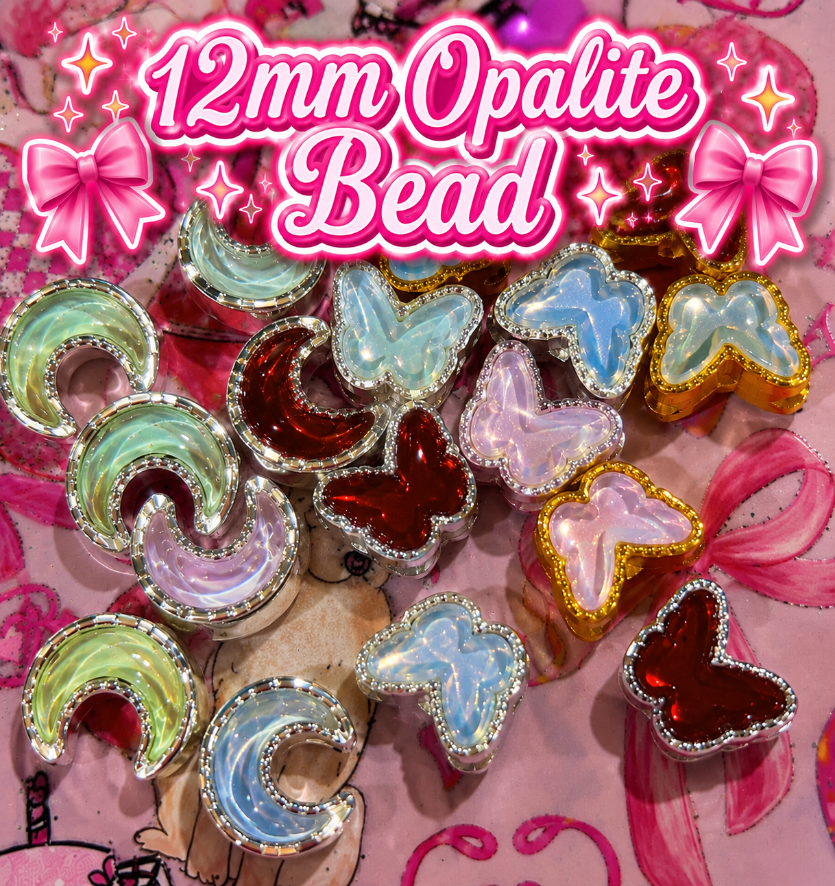 12mm Opalite Two Way bead