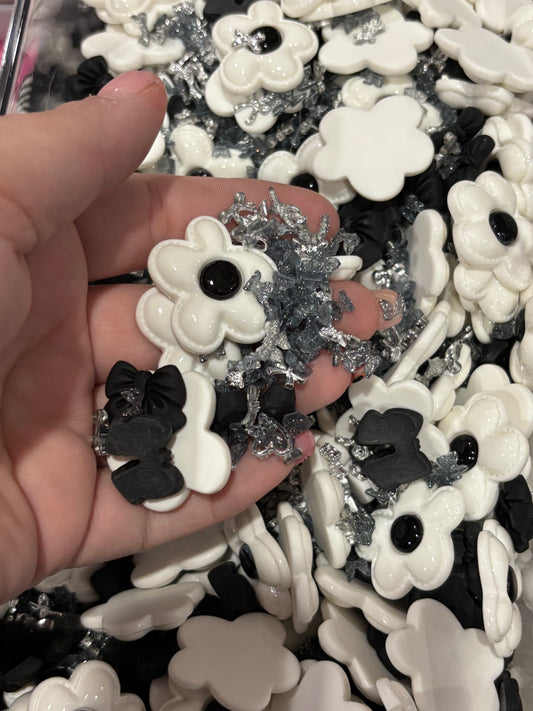 Black white and silver scoop