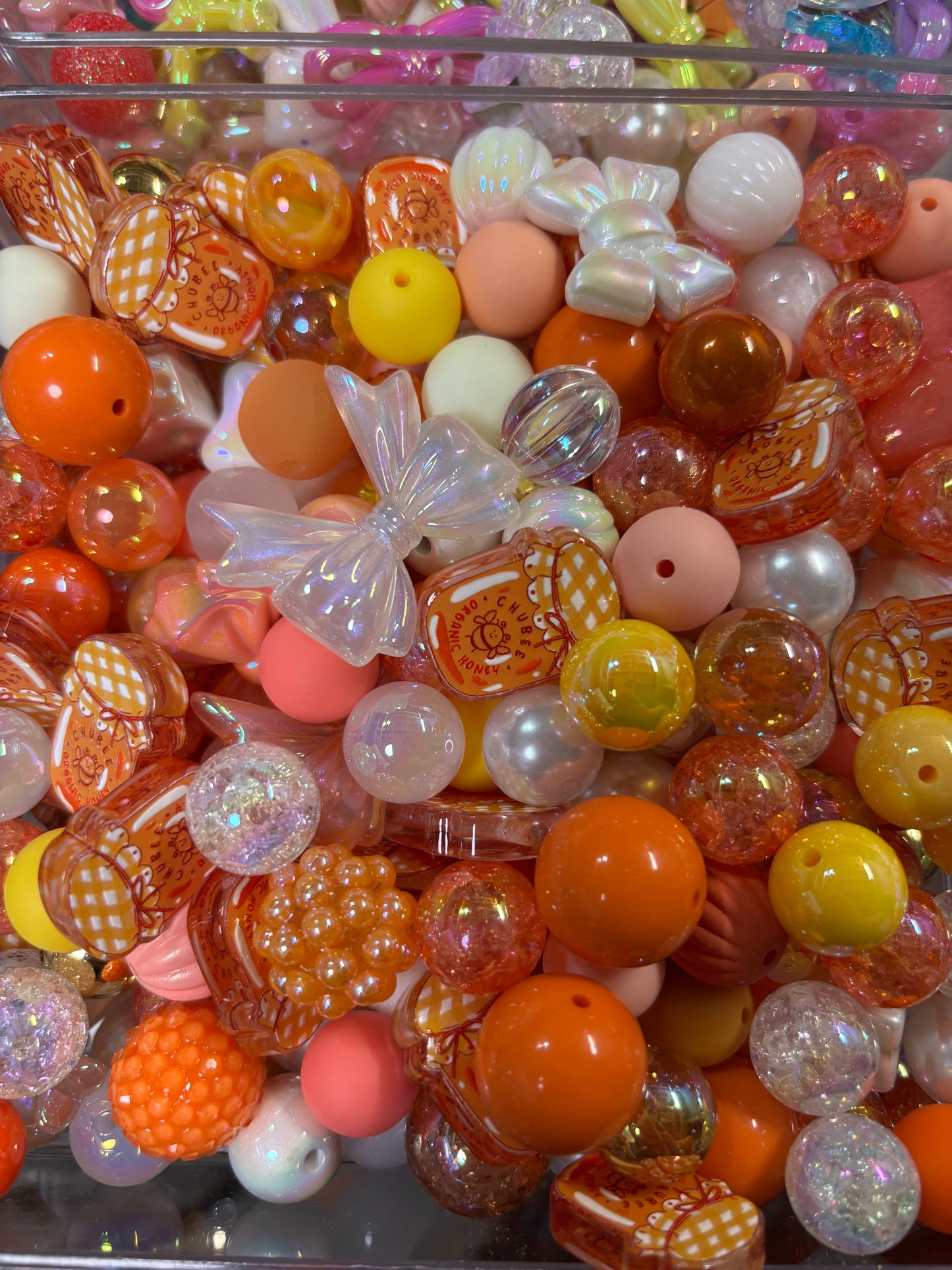 Orange Honey Bead Scoop