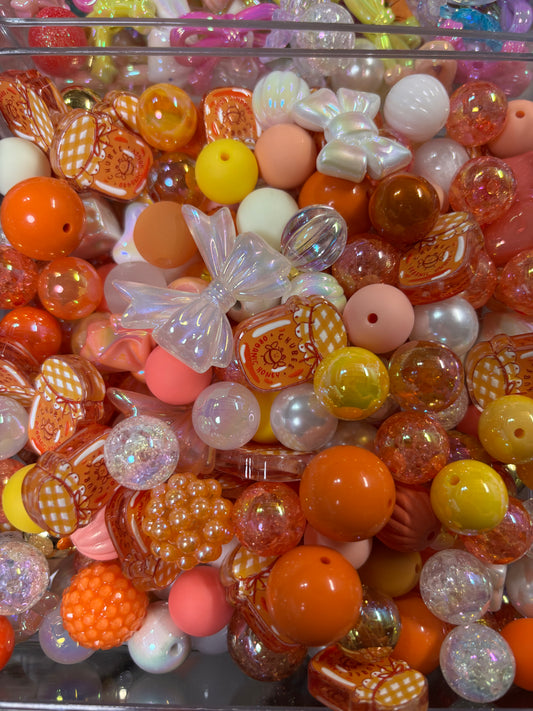 Orange Honey Bead Scoop