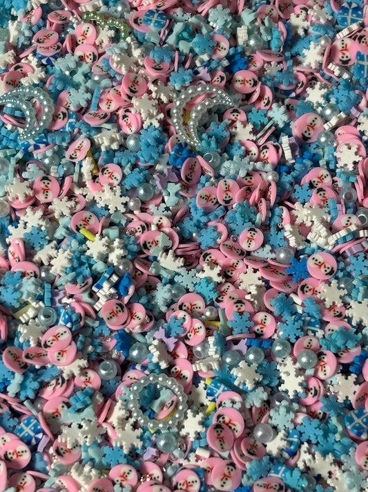 Winter Wonderland Polymer Clay Bow Bags