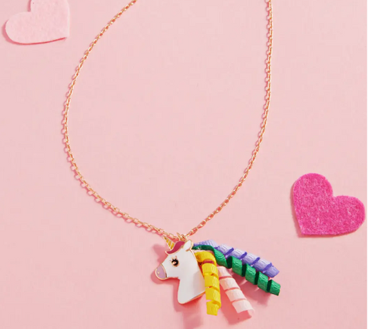 Kids Unicorn with Tassel Charm Necklace