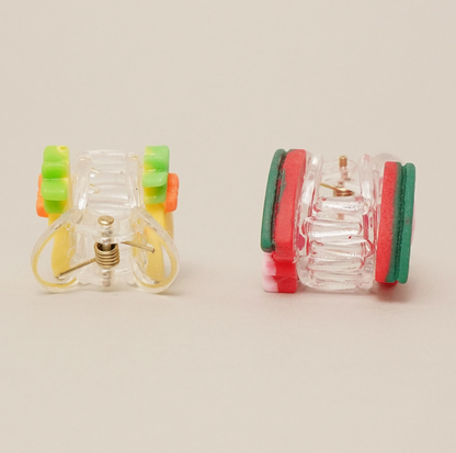 2PCS Pineapple & Watermelon Hair Claw Clips Set