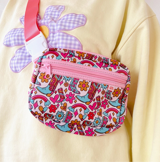 Crossbody Bag- Flower Power Cowgirl