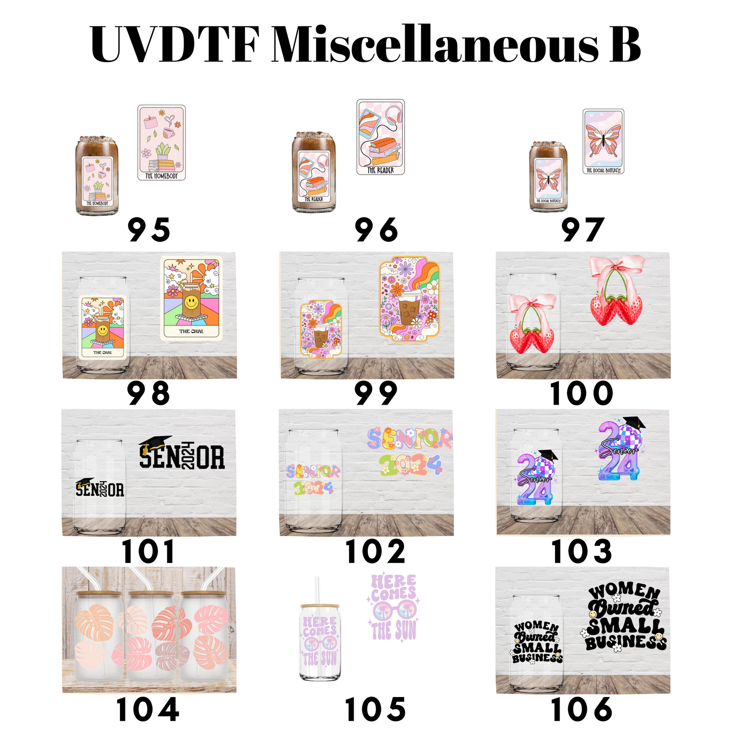 UVDTF Wrap/Decal Macaroon Glass Can