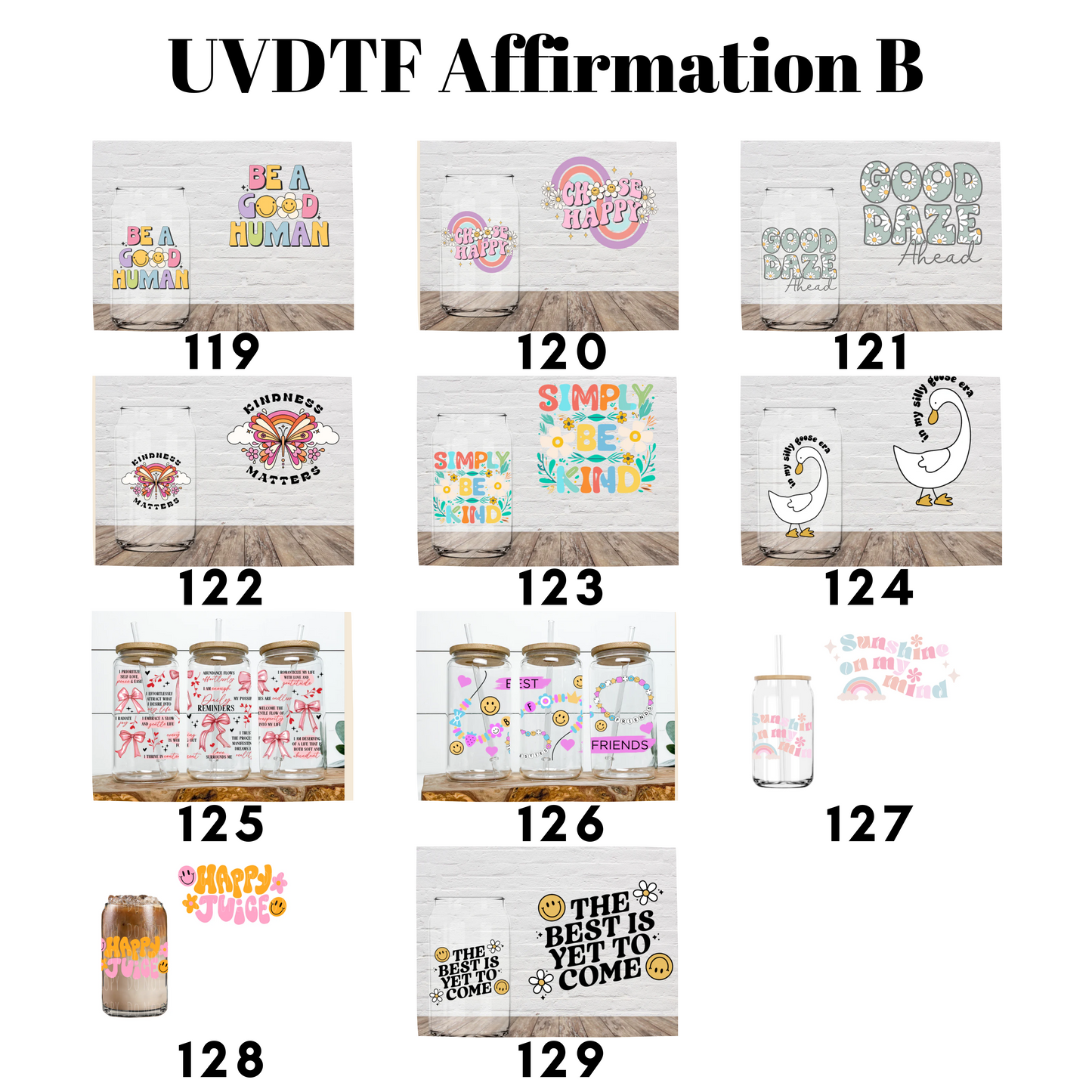 UVDTF Wrap/Decal Macaroon Glass Can