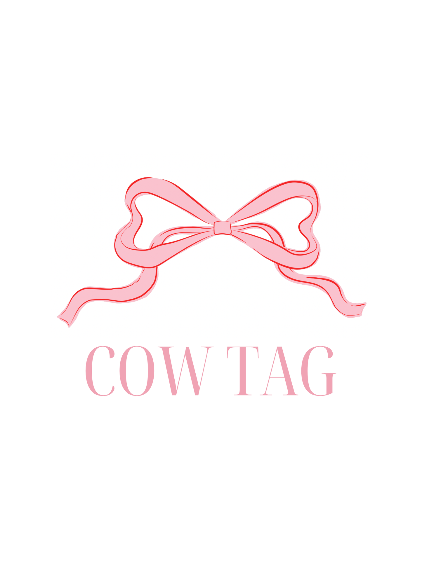 Embroidered Cow Tag