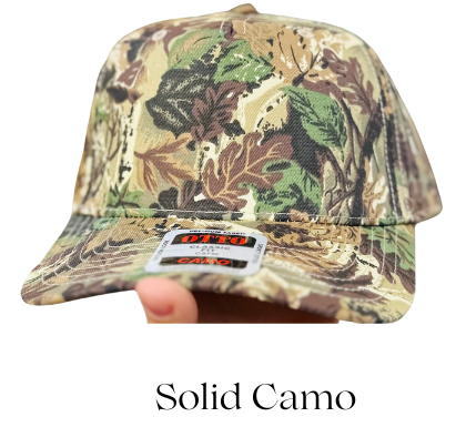 Just a girl Halloween Embroidered Hat: Solid Camo w/ Orange Thread