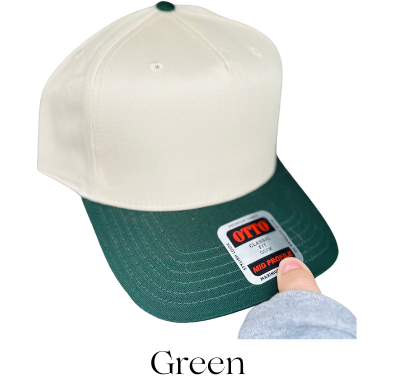 Doing my Best Embroidered Hat - Natural/Green - Ready to Ship
