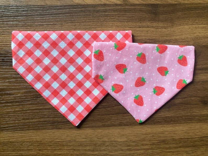 Strawberry Picnic - Pet Bandana | Over the Collar