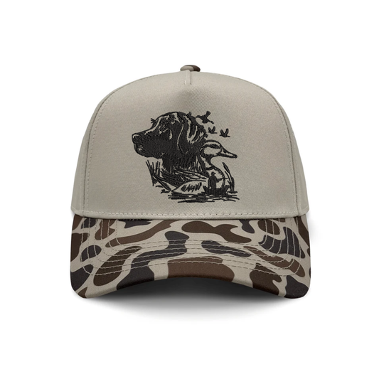 Dog and Duck on Duck Camo Embroidered Hat