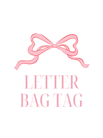Embroidered Letter Bag Tag
